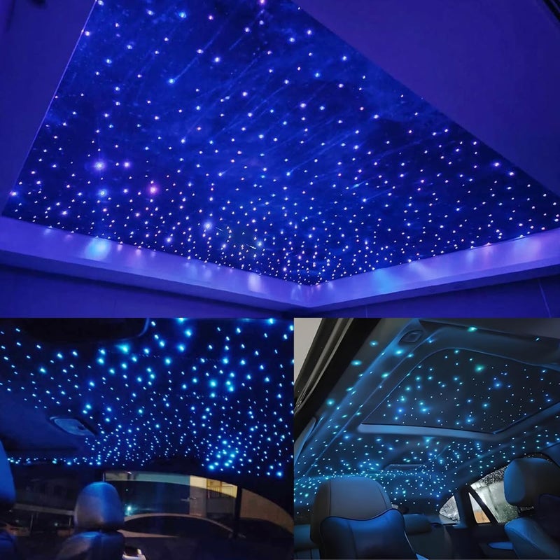 AKEPO 16W Twinkle APP Fiber Optic Starlight Headliner Lights Kit, 650pcs 13.1ft/4m 0.03in Optical Fiber Star Music Activated RGBW Ceiling Light Kit for Car Headliner Star/Home - Image 5